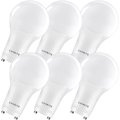 Luxrite A19 LED Light Bulbs 9W (60W Equivalent) 800LM 4000K Cool White Dimmable GU24 Base 6-Pack LR21462-6PK